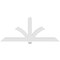Ekena Millwork Redmond Architectural Grade PVC Gable Bracket, 96"W x 40"H x 4"D x 6"F, 10/12 Pitch GBP096X40X0406RED00 - alternate 2